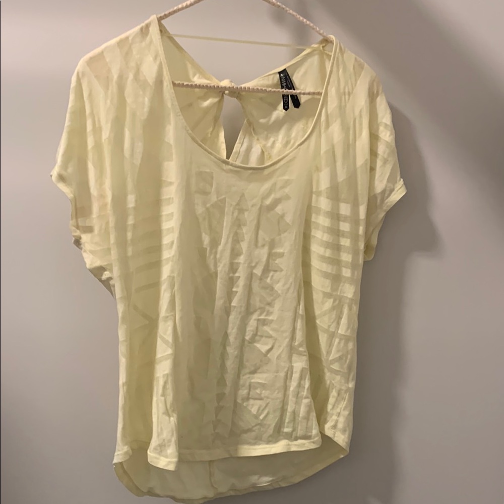 Yellow Tie-Back Women's Top
